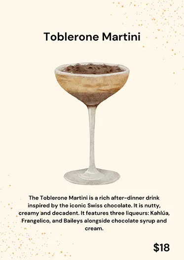 Toblerone Martini